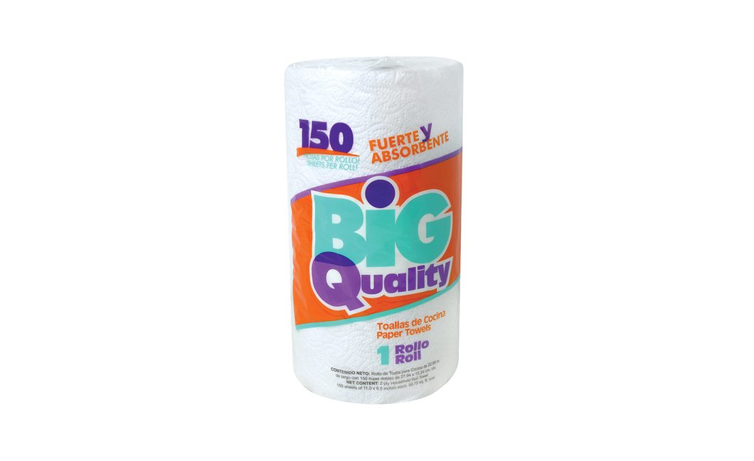Toalla De Cocina De 150 Hd Rollo Big Quality 1.0 - Pza
