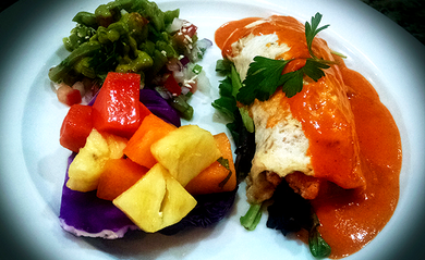Omelette de Salmon con Espárragos