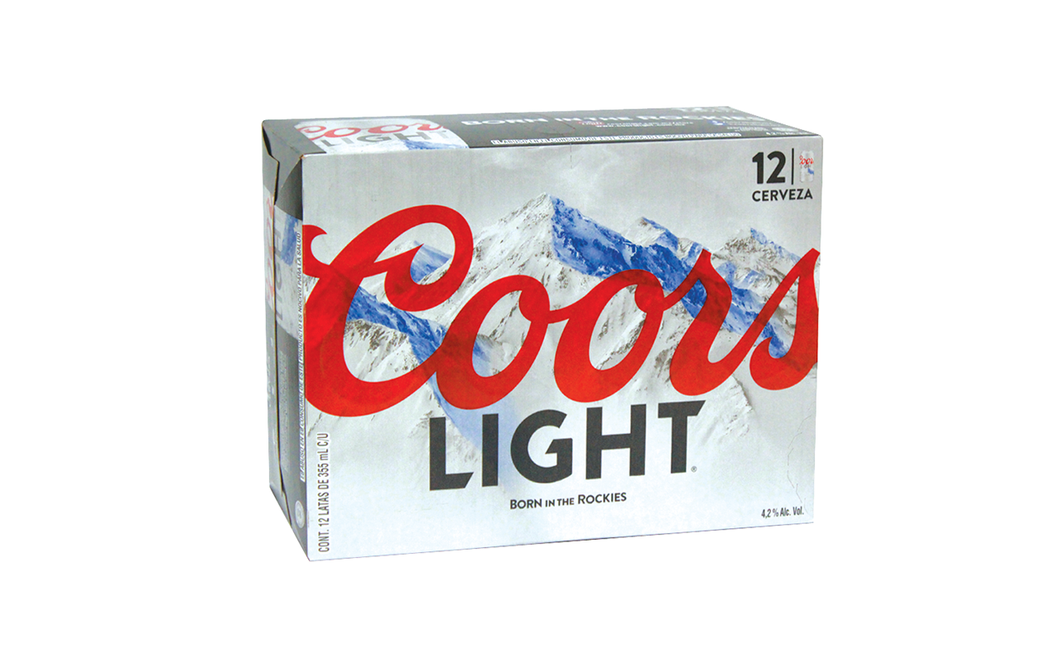 Cerveza Lata Light Coors 12.0 - Pack
