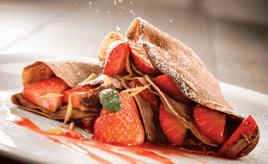Crepas de Chocolate con Fresa