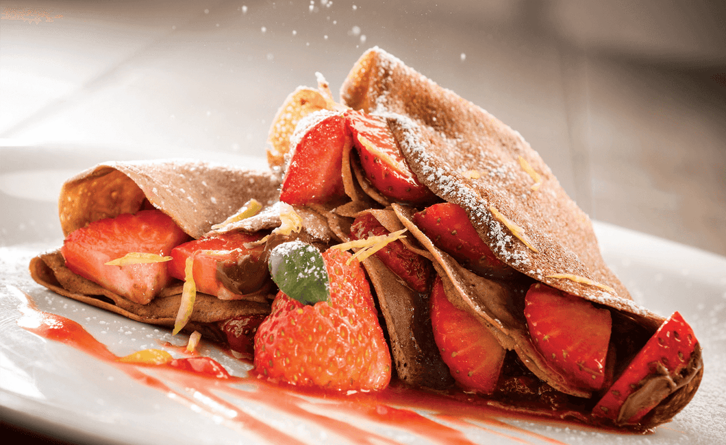 Crepas de Chocolate con Fresa